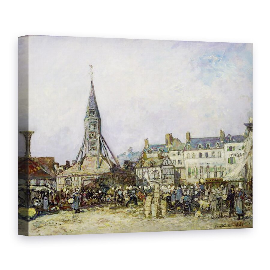 Tablou canvas - Johan-Barthold Jongkind - Piata de la Sainte-Catherine, 60 x 80 cm
