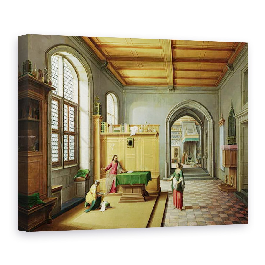 Tablou canvas - Hendrik van Steenwyk - Hristos in Casa Marta si Maria, 60 x 80 cm