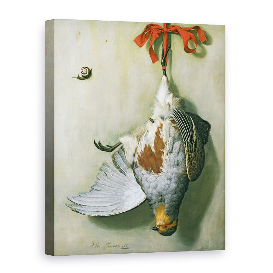 Tablou canvas - Hendrik de Fromantiou - Trompe loeil cu Partridge, 60 x 80 cm