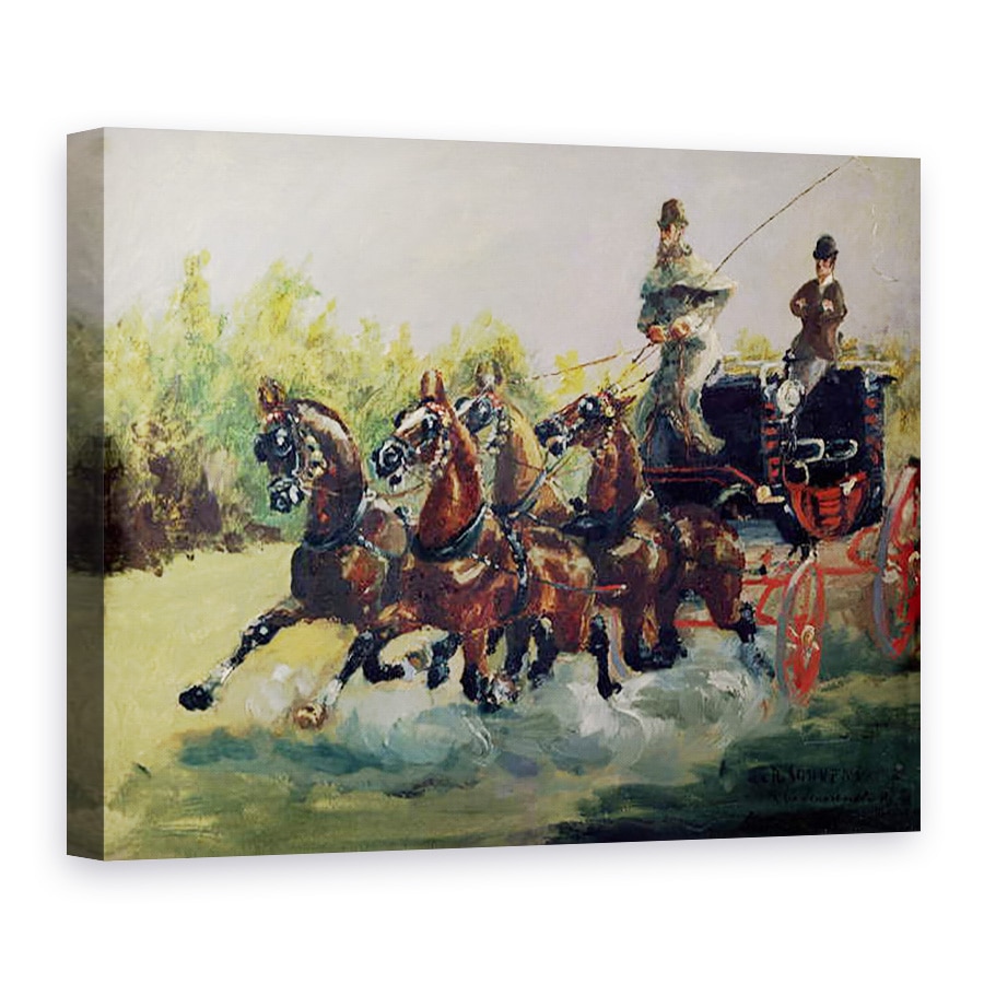 Tablou canvas - Henri de Toulouse-Lautrec - Alphonse de Toulouse-Lautrec-Monfa 1838-1913 Condu-si antrenorul de corespondenta la Nisa, 60 x 80 cm