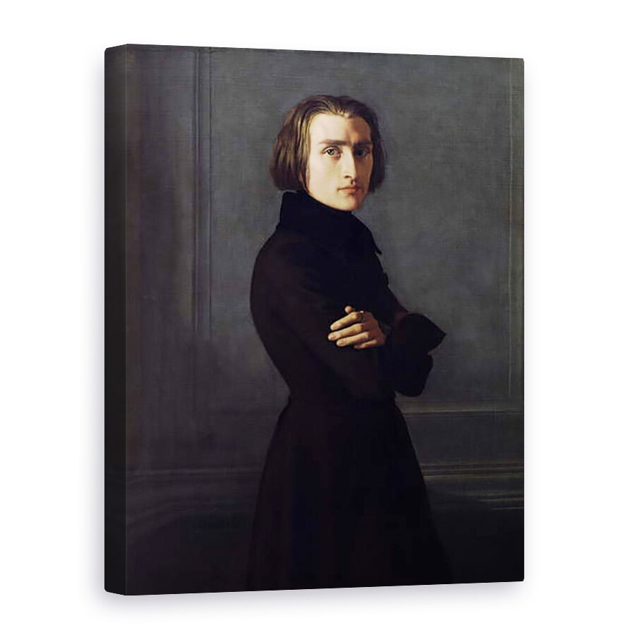 Tablou canvas - Henri Lehmann - Portretul lui Franz Liszt 1811-86 1839, 75 x 100 cm