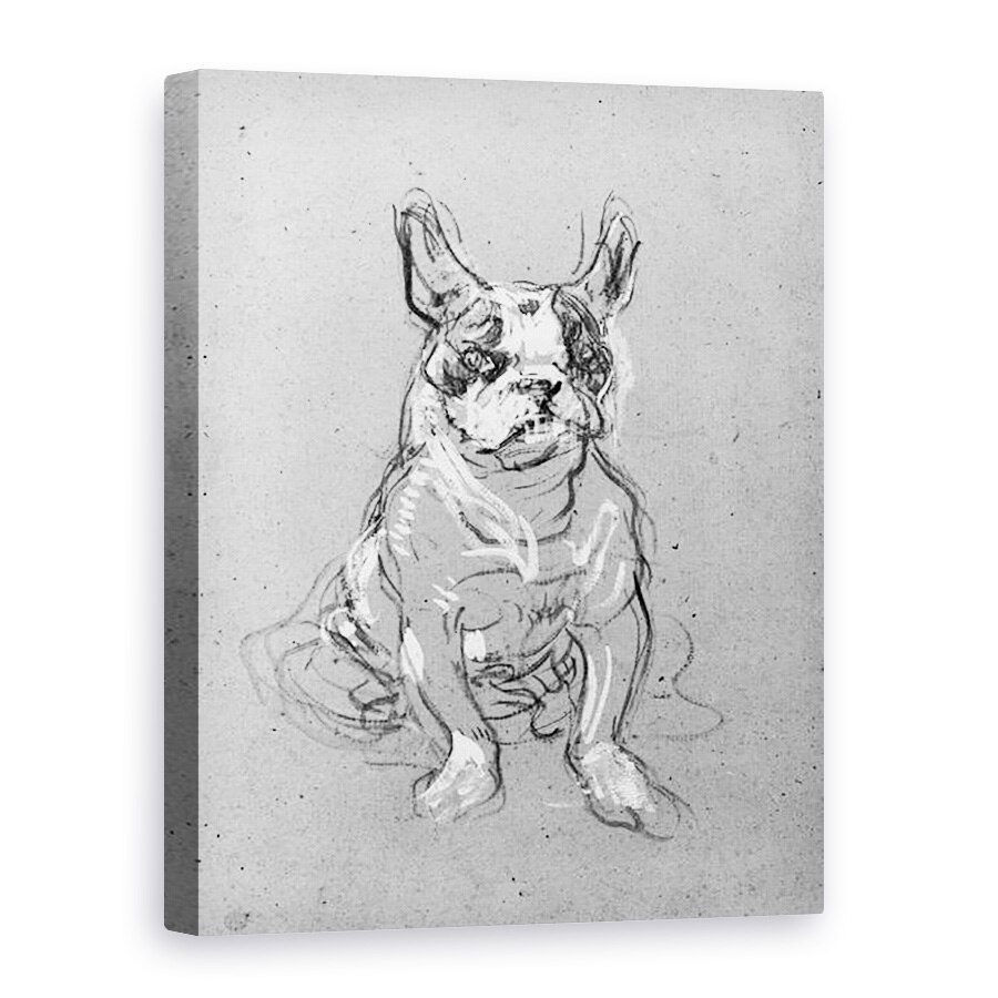 Tablou canvas - Henri de Toulouse-Lautrec - Bouboule, buldogul doamnei Palmyre de la La Souris, 75 x 100 cm