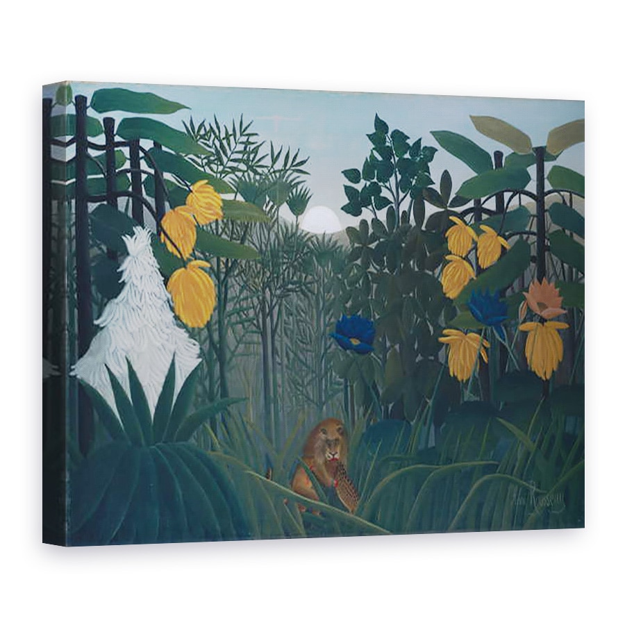Tablou canvas - Henri J.F. Rousseau - Rascumpararea leului, 75 x 100 cm