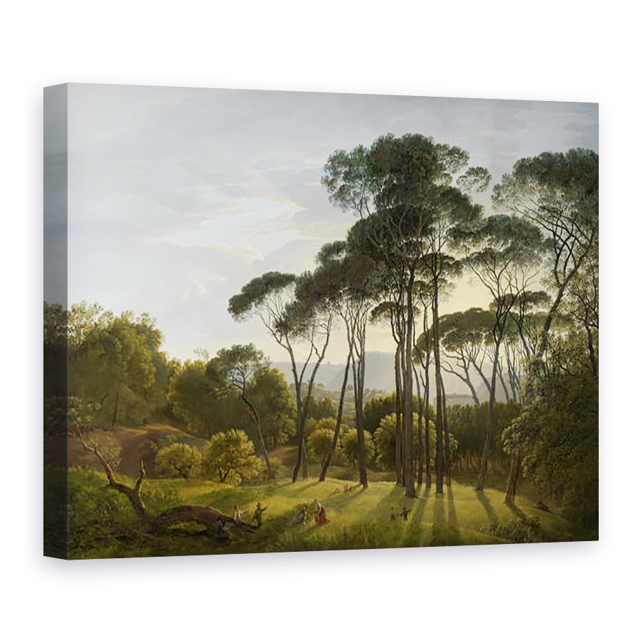 Tablou canvas - Hendrik Voogd - Peisaj italian cu umbrela pini, 75 x 100 cm
