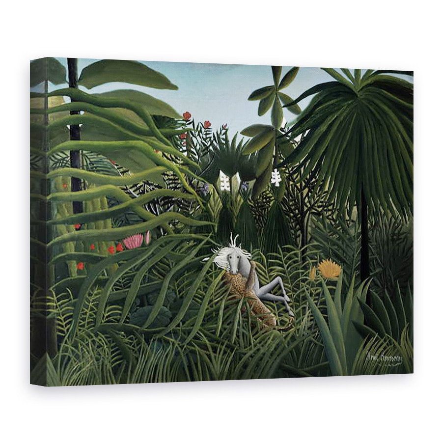 Tablou canvas - Henri J.F. Rousseau - Jaguar ataca un cal, 75 x 100 cm