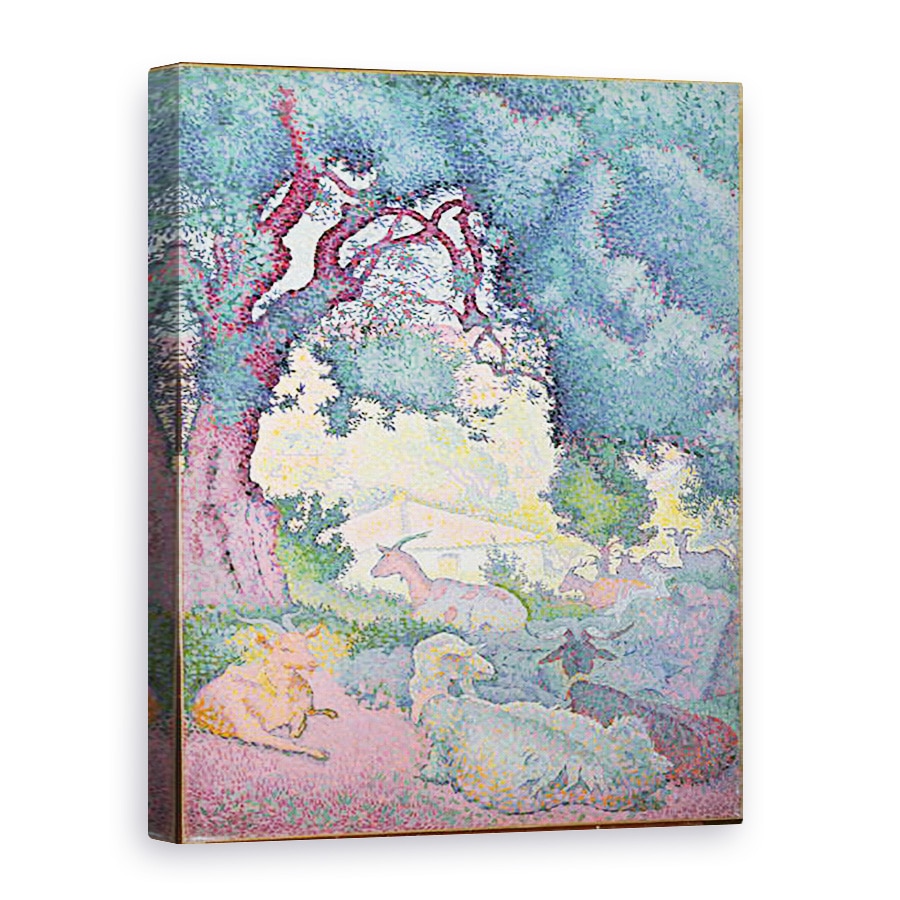 Tablou canvas - Henri-Edmond Cross - Peisaj cu capre, 75 x 100 cm