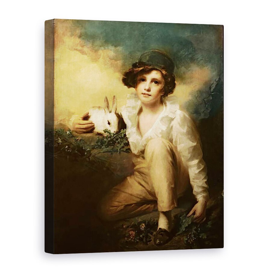 Tablou canvas - Henry Raeburn - Baiat si iepure, 50 x 70 cm