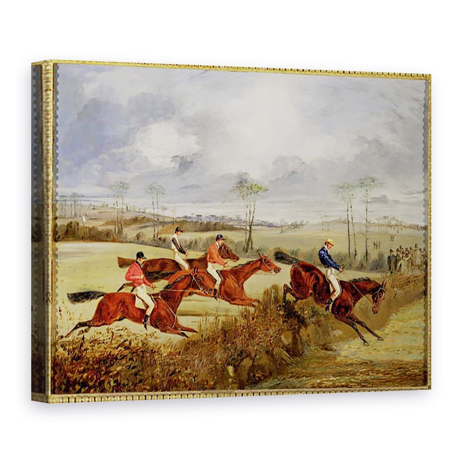 Tablou canvas - Henry Thomas Alken - Curs de cai cu obstacole I, 75 x 100 cm