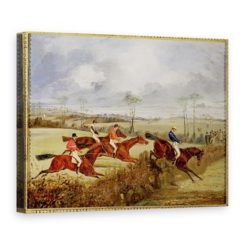 Tablou canvas - Henry Thomas Alken - Curs de cai cu obstacole I, 75 x 100 cm Tablou canvas - Henry Thomas Alken - Curs de cai cu obstacole I, 75 x 100 cm