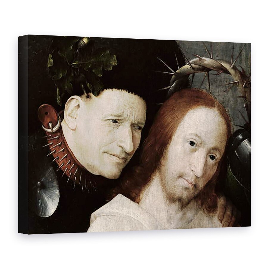 Tablou canvas - Hieronymus Bosch - Hristos a batjocorit incoronarea cu spini c.1490-1500 ulei pe panou, 75 x 100 cm