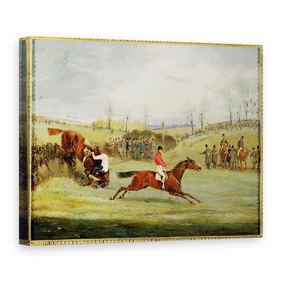 Tablou canvas - Henry Thomas Alken - Curs de cai cu obstacole II, 75 x 100 cm