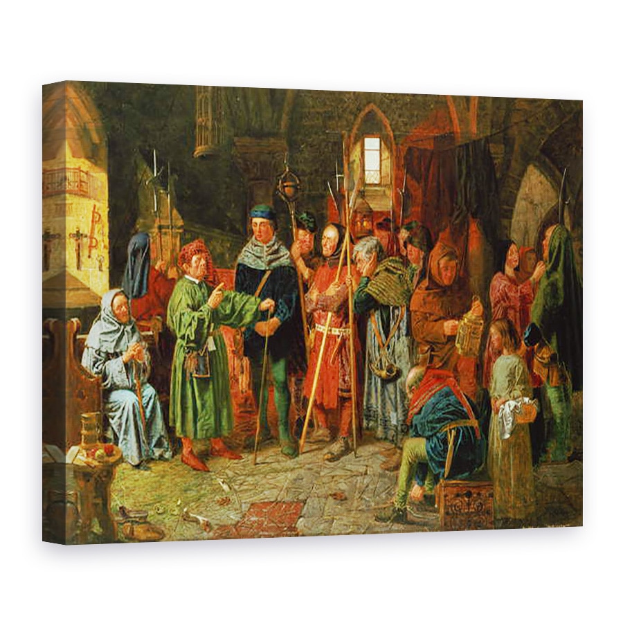 Tablou canvas - Henry Stacey Marks - Dogberrys Charge pentru ceas, 75 x 100 cm