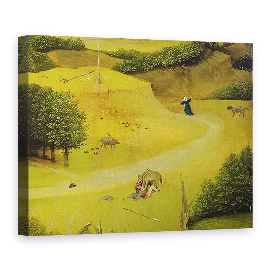Tablou canvas - Hieronymus Bosch - Adorarea Magilor, detalii ale figurilor de fundal, 75 x 100 cm