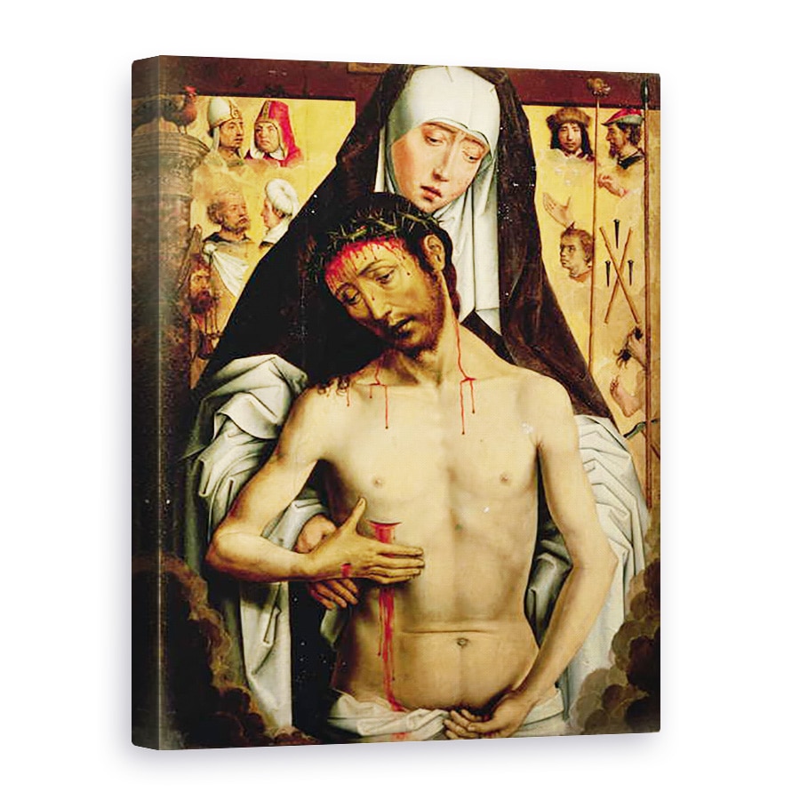 Tablou canvas - Hans Memling - Omul de durere in bratele Fecioarei, 60 x 80 cm