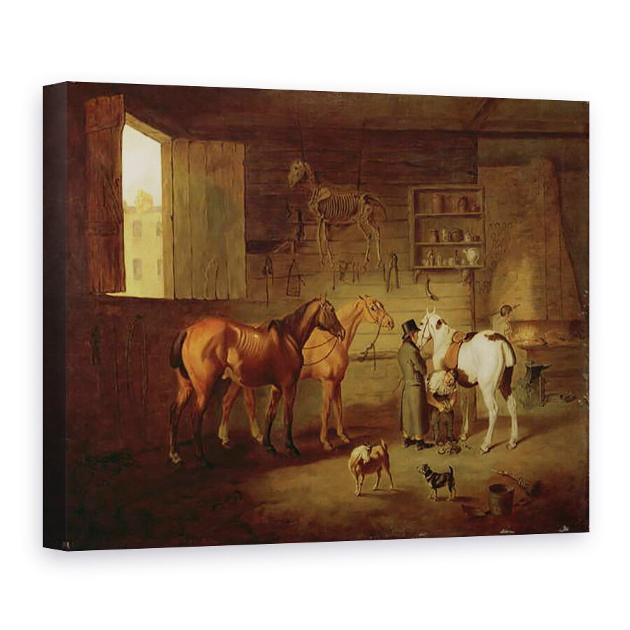 Tablou canvas - Henry Bernard Chalon - Atelierul Fierarului, 75 x 100 cm