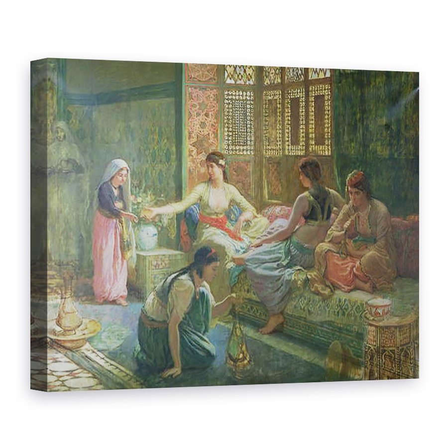 Tablou canvas - Leon-Auguste-Adolphe Belly - Interiorul unui harem, 60 x 80 cm
