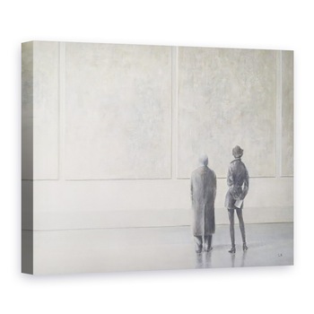 Tablou canvas - Lincoln Seligman - Barbat si femeie intr-o galerie de arta, 60 x 80 cm Tablou canvas - Lincoln Seligman - Barbat si femeie intr-o galerie de arta, 60 x 80 cm
