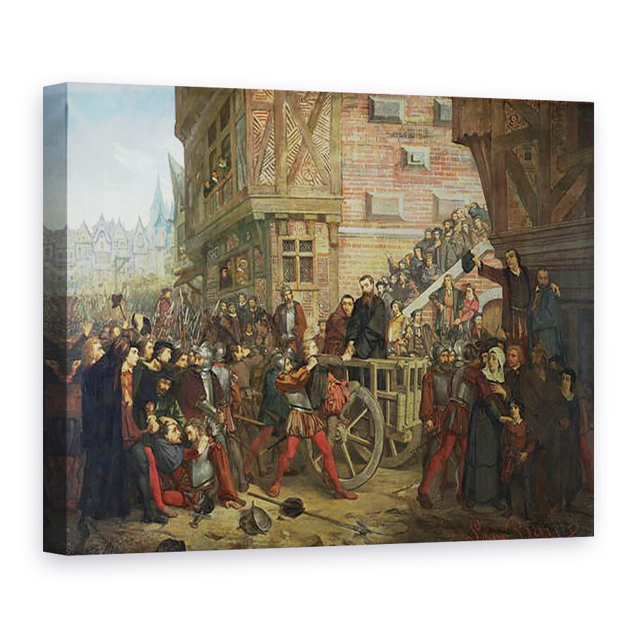 Tablou canvas - Leon Charles Adrien Bailly - Tortura lui Etienne Dolet 1509-46, 75 x 100 cm