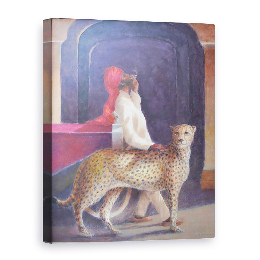 Tablou canvas - Lincoln Seligman - sofer + ghepard, 60 x 80 cm