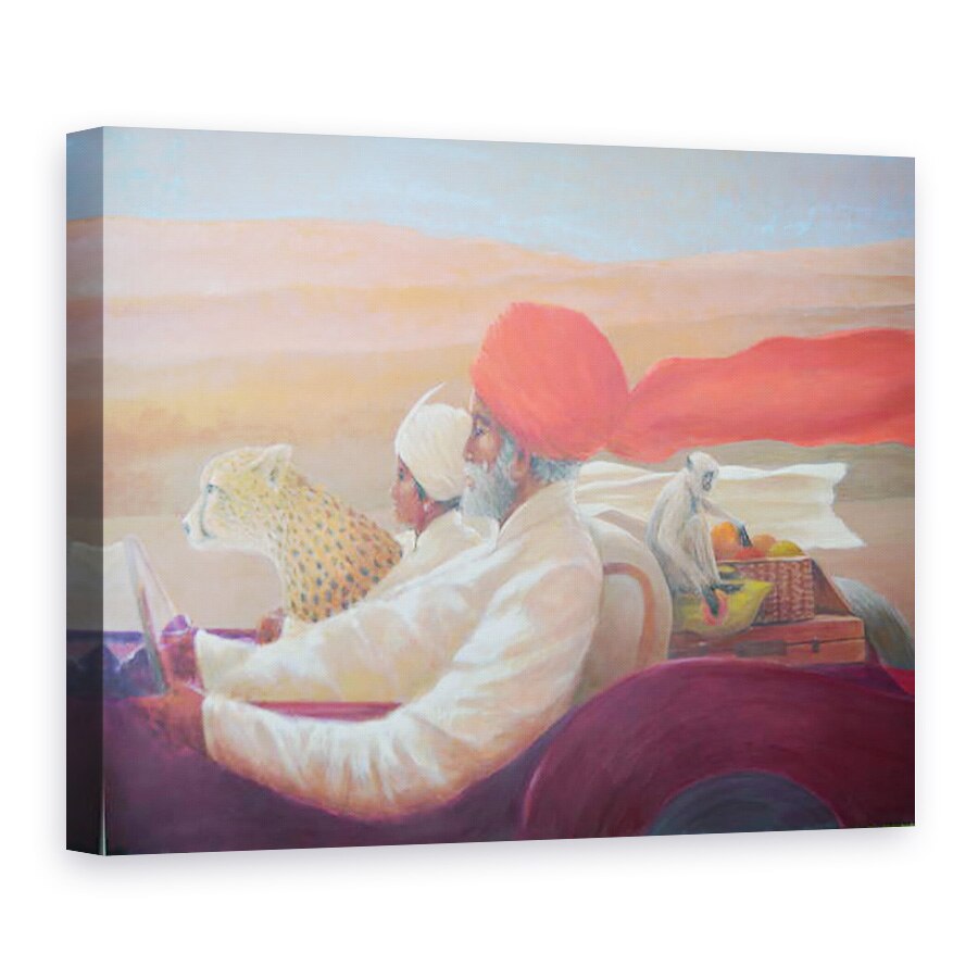 Tablou canvas - Lincoln Seligman - Monkeys Picnic, 60 x 80 cm
