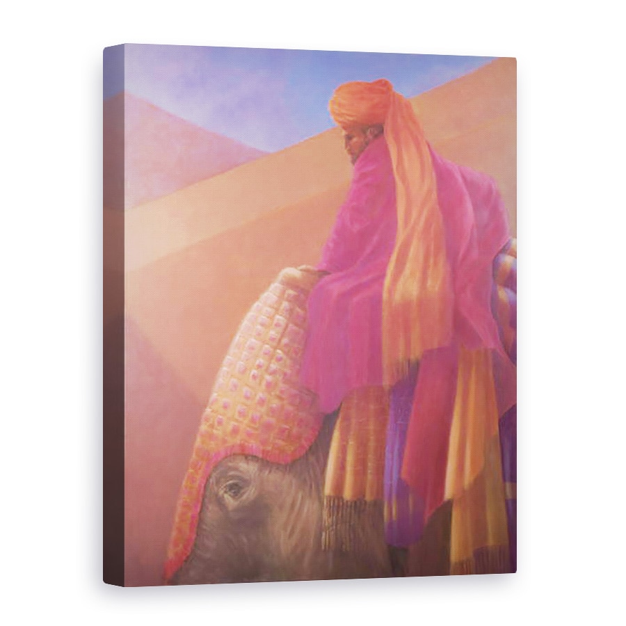 Tablou canvas - Lincoln Seligman - Mahout si elefant, 75 x 100 cm