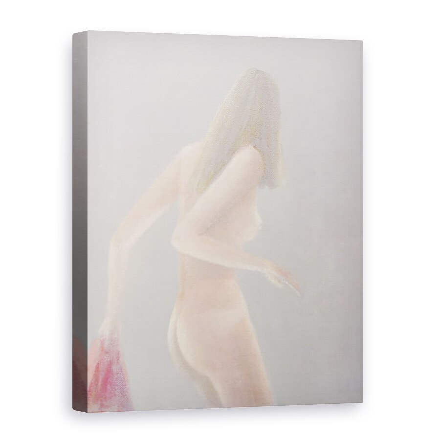 Tablou canvas - Lincoln Seligman - Fata cu Prosop rosu, 75 x 100 cm