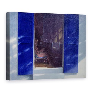 Tablou canvas - Lincoln Seligman - Obloane albastre, 75 x 100 cm Tablou canvas - Lincoln Seligman - Obloane albastre, 75 x 100 cm