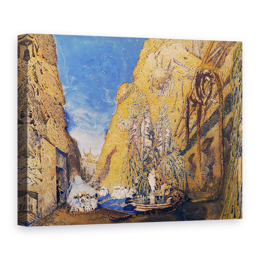 Tablou canvas - Leon Bakst - Scena pentru Dieu Bleu, 60 x 80 cm