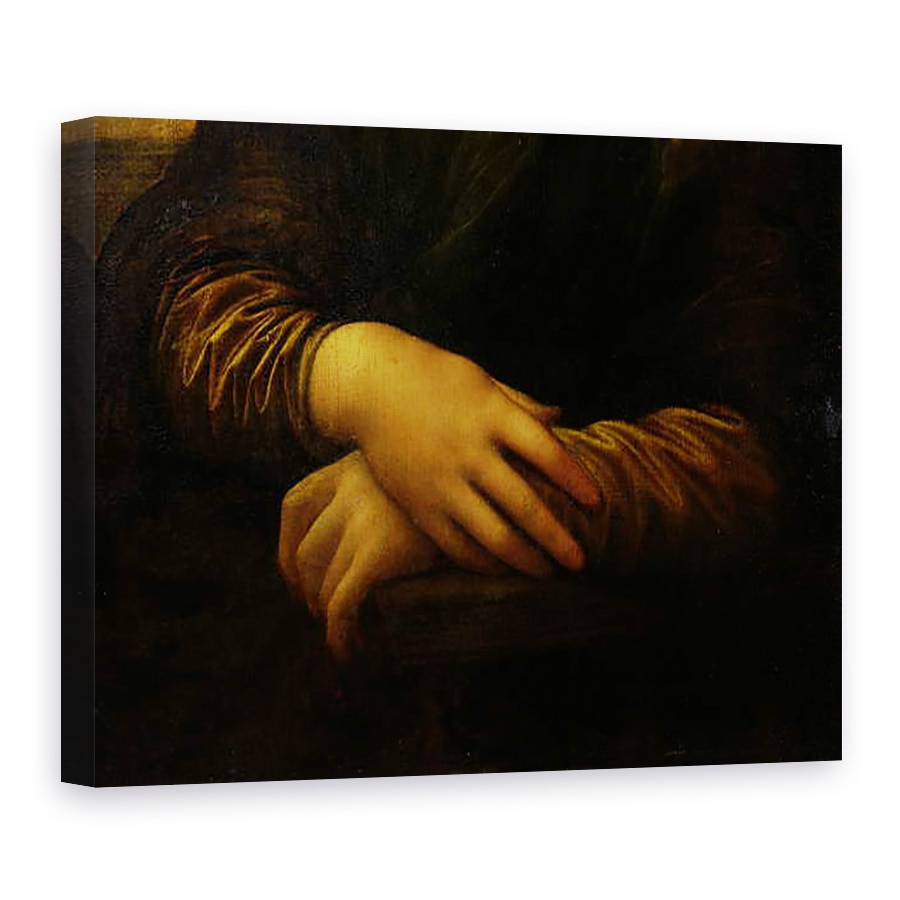Tablou canvas - Leonardo da Vinci - Mona Lisa, detaliile mainilor ei, 60 x 80 cm