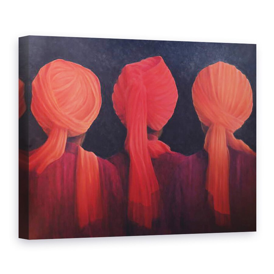 Tablou canvas - Lincoln Seligman - Triptic turban, 60 x 80 cm