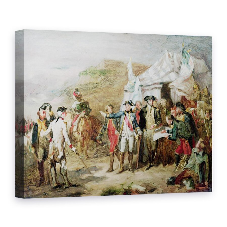 Tablou canvas - Louis Charles Auguste Couder - Schita pentru Batalia de la Yorktown, 1-17 octombrie 1781, 60 x 80 cm