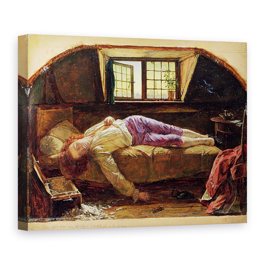 Tablou canvas - Henry Wallis - Moartea lui Chatterton, 75 x 100 cm