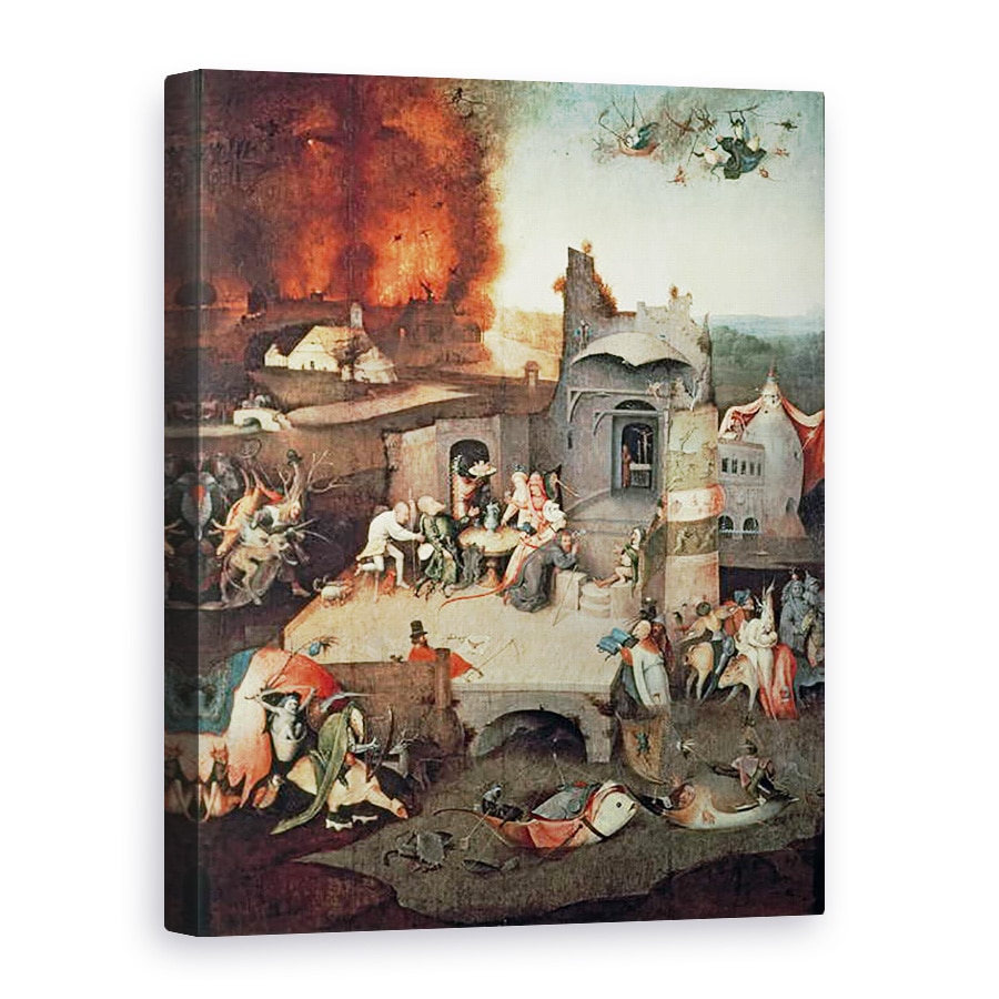 Tablou canvas - Hieronymus Bosch - Ispita Sfantului Anton, 75 x 100 cm