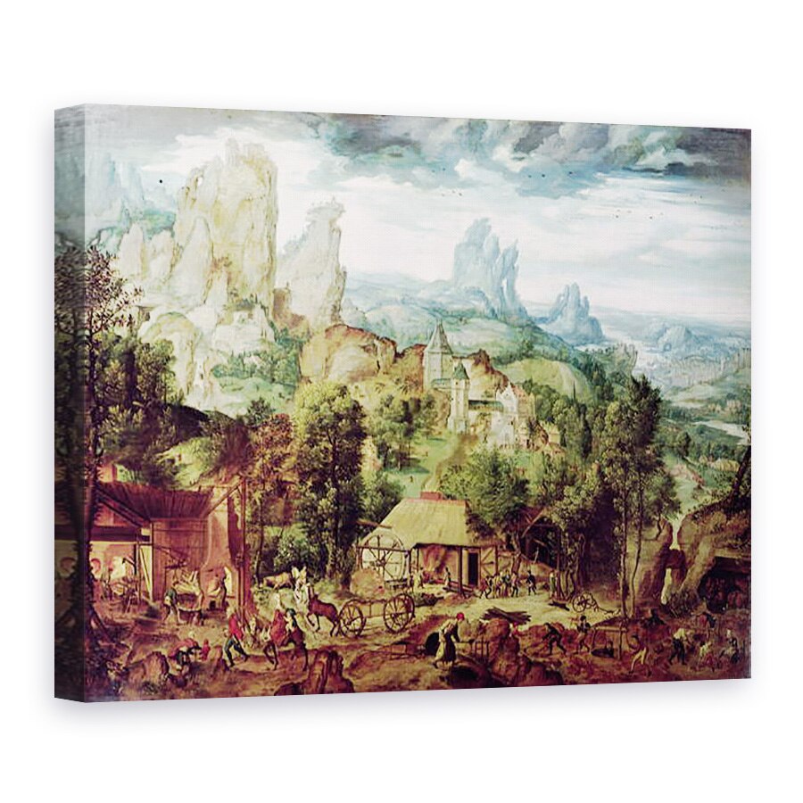 Tablou canvas - Herri met de Bles - Peisaj cu Forge, 60 x 80 cm