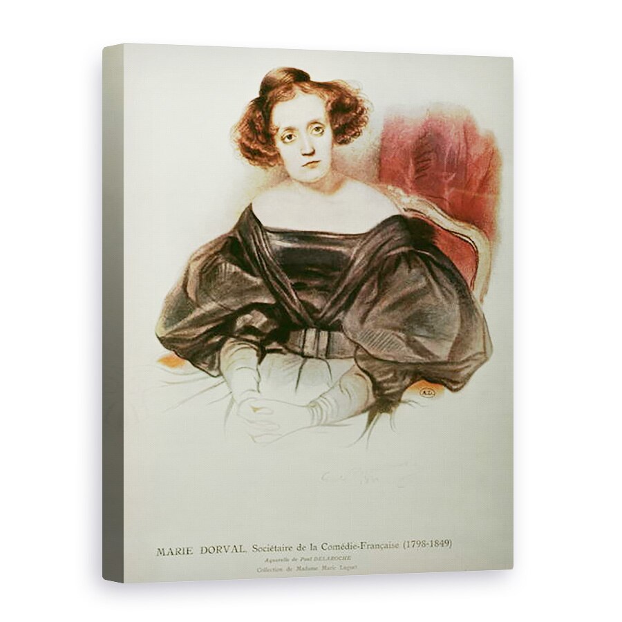 Tablou canvas - Hippolyte Delaroche - Marie Dorval 1798-1849 in Costum, 50 x 70 cm