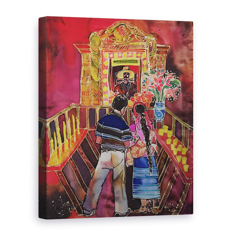 Tablou canvas - Hilary Simon - Cuplu mayas cu Maximon, 60 x 80 cm