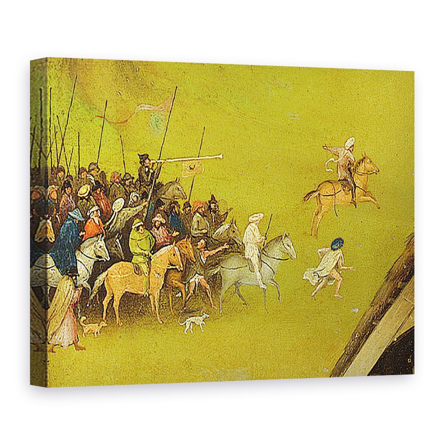 Tablou canvas - Hieronymus Bosch - Adorarea Magilor, detaliu al fundalului, 75 x 100 cm