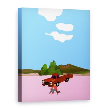 Tablou canvas - Hiroyuki Izutsu - Condu cu cainele intr-o camioneta., 75 x 100 cm Tablou canvas - Hiroyuki Izutsu - Condu cu cainele intr-o camioneta., 75 x 100 cm