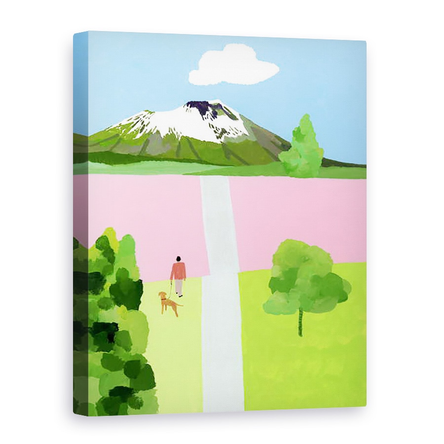 Tablou canvas - Hiroyuki Izutsu - Pink Hill, 75 x 100 cm