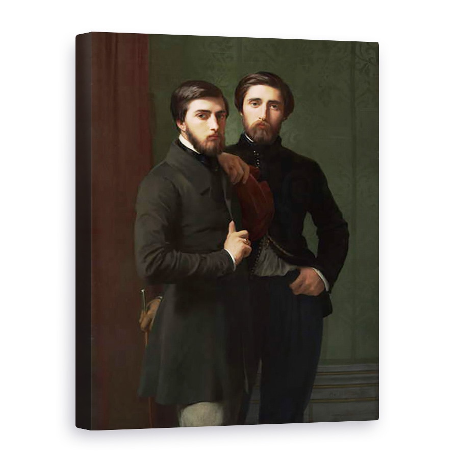 Tablou canvas - Hippolyte Flandrin - René-Charles Dassy si fratele sau Jean-Baptiste-Claude-Amédé Dassy, 75 x 100 cm