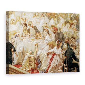 Tablou canvas - Henri Baron - Cina la Tuileries, 75 x 100 cm Tablou canvas - Henri Baron - Cina la Tuileries, 75 x 100 cm