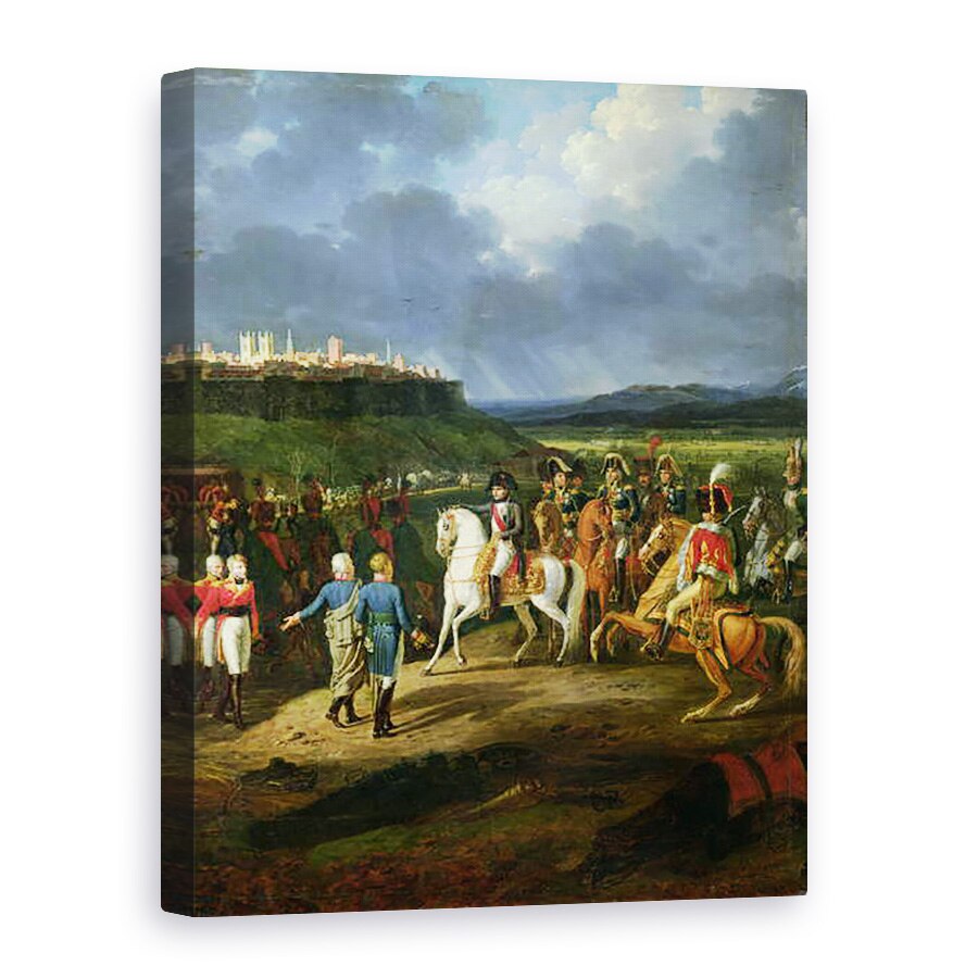 Tablou canvas - Hippolyte Lecomte - Prizonierii englezi de la Astorga fiind prezentati lui Napoleon Bonaparte 1769-1821 in 1809, detaliu II, 75 x 100 cm