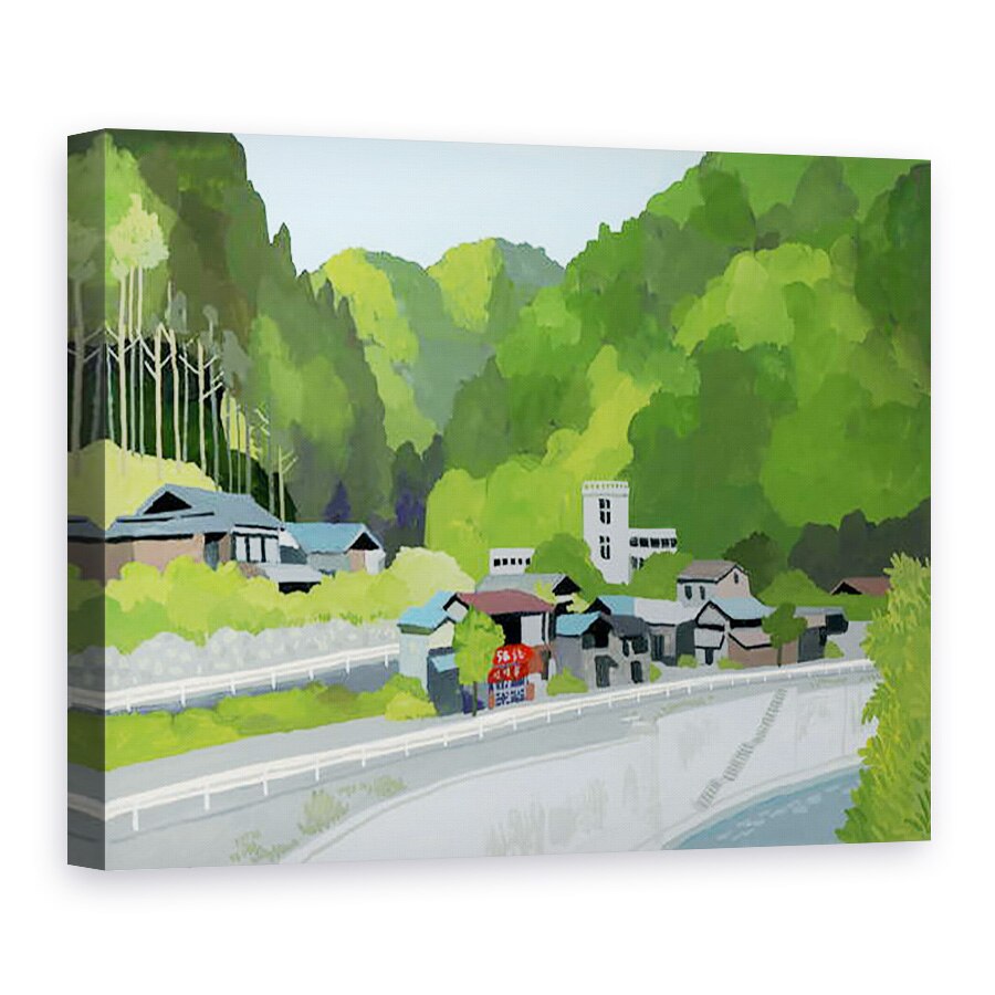 Tablou canvas - Hiroyuki Izutsu - Sala de mese in satul de munte,2016, 50 x 70 cm