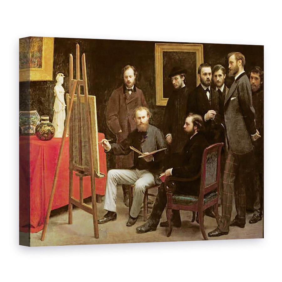 Tablou canvas - Ignace Henri Jean Fantin-Latour - Studio la Batignolles II, 75 x 100 cm