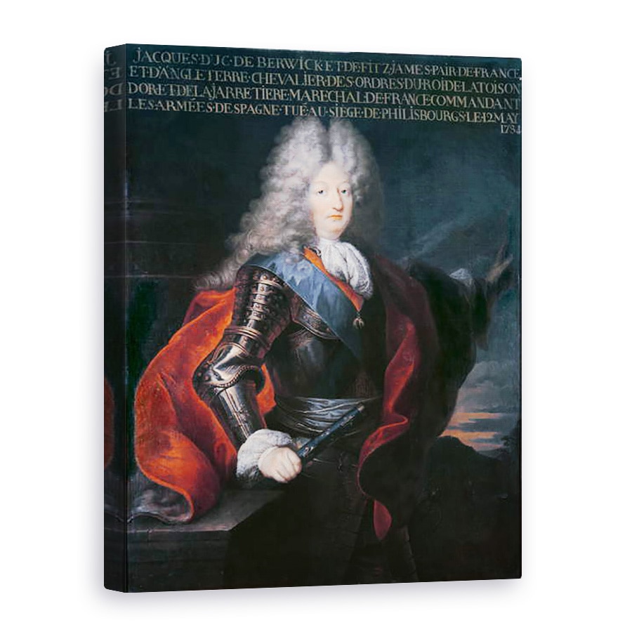 Tablou canvas - Hyacinthe Francois Rigaud - James Stuart Fitzjames 1670-1734 Primul Duce de Berwick, 75 x 100 cm