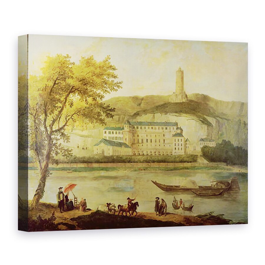 Tablou canvas - Hubert Robert - Castelul de La Roche-Guyon, 75 x 100 cm