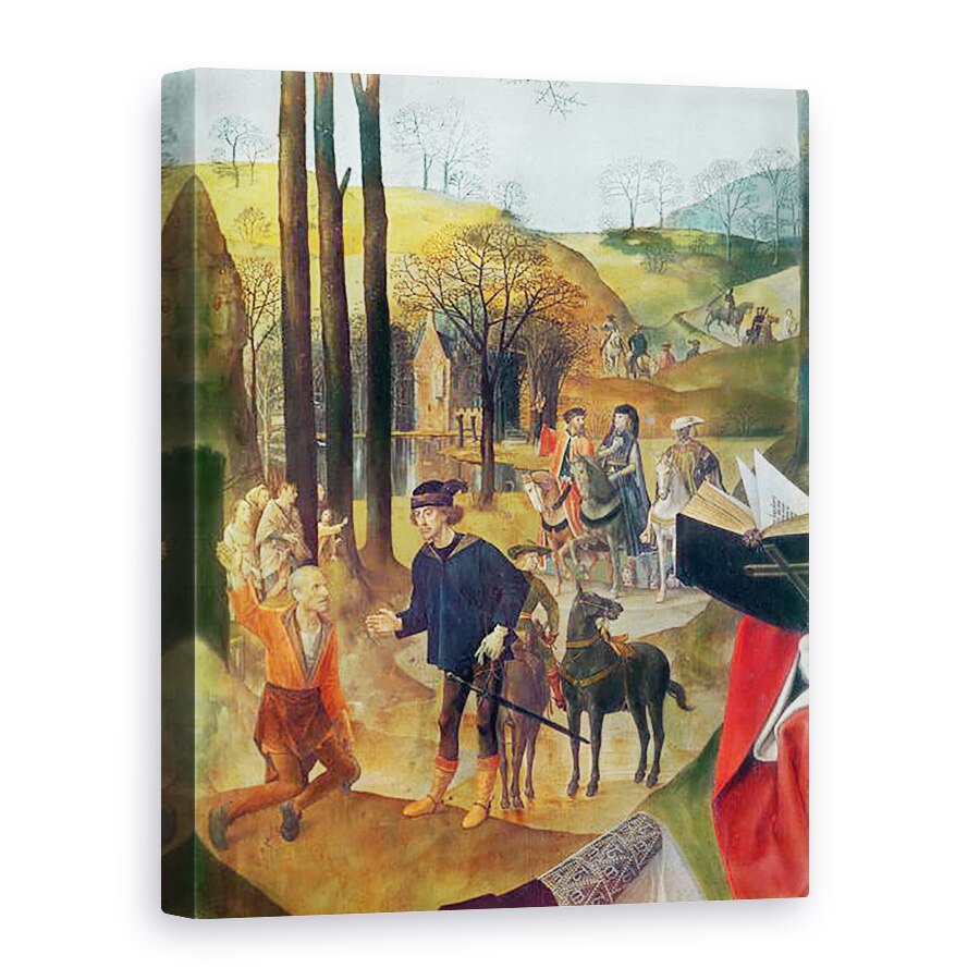 Tablou canvas - Hugo van der Goes - Portinari Altarpiece, panoul din dreapta detaliu al sosirii Magilor, 60 x 80 cm