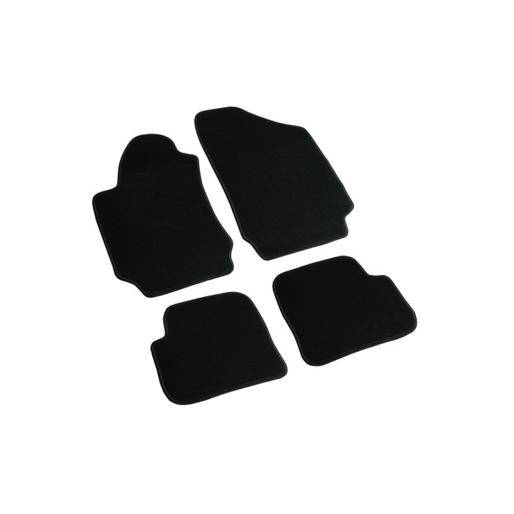 Set 4 covorase auto negre din mocheta dedicate compatibile Renault Kadjar 2015-