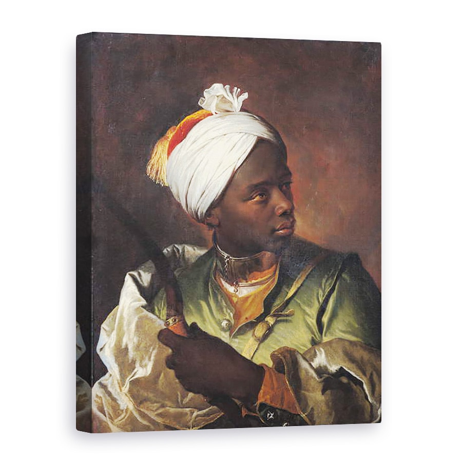 Tablou canvas - Hyacinthe Francois Rigaud - Tanar negru cu o funda, 60 x 80 cm