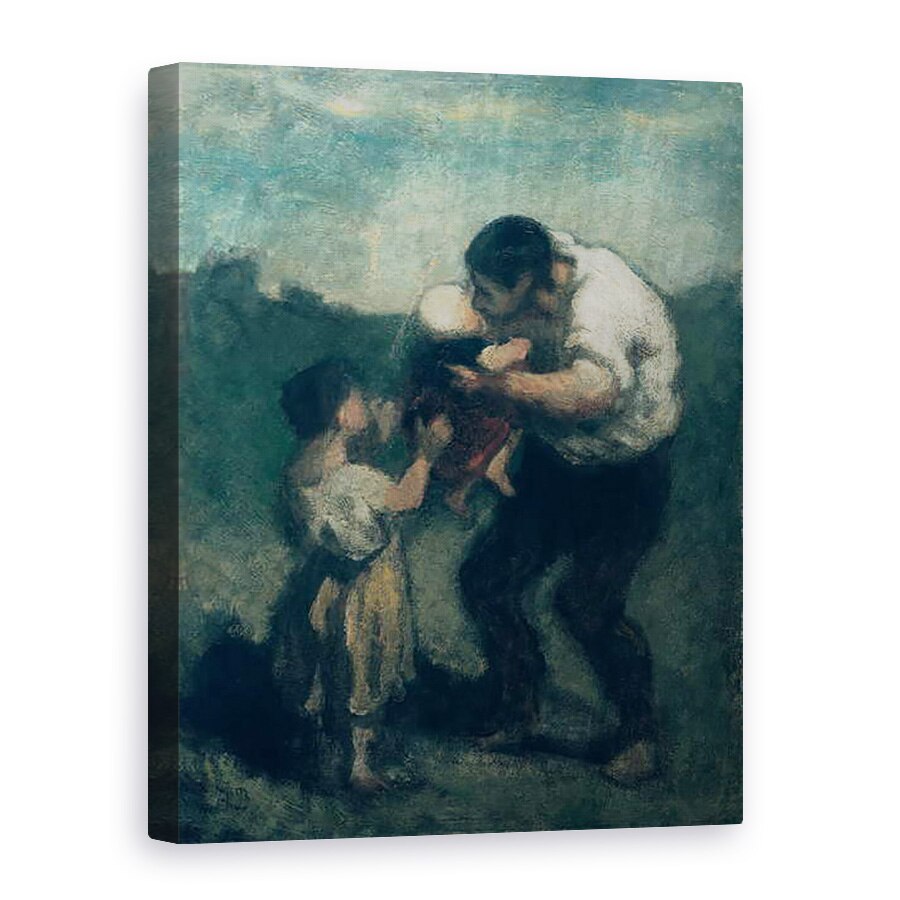 Tablou canvas - Honore Daumier - Sarutul, 60 x 80 cm
